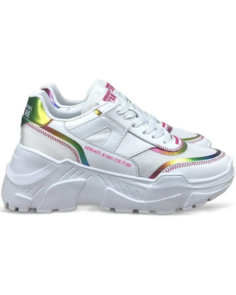 Versace Jeans Sneakers mit holografischem Detail - Weiß Weiß