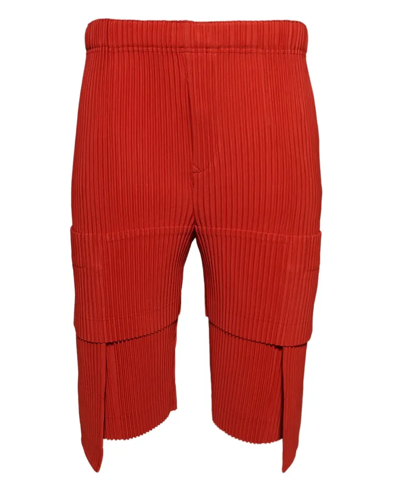 Issey Miyake Cargo-Shorts mit Falten - Rot Rot