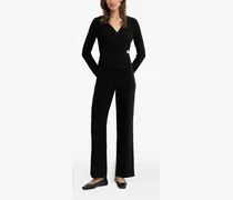 Jumpsuit mit V-Ausschnitt - Schwarz