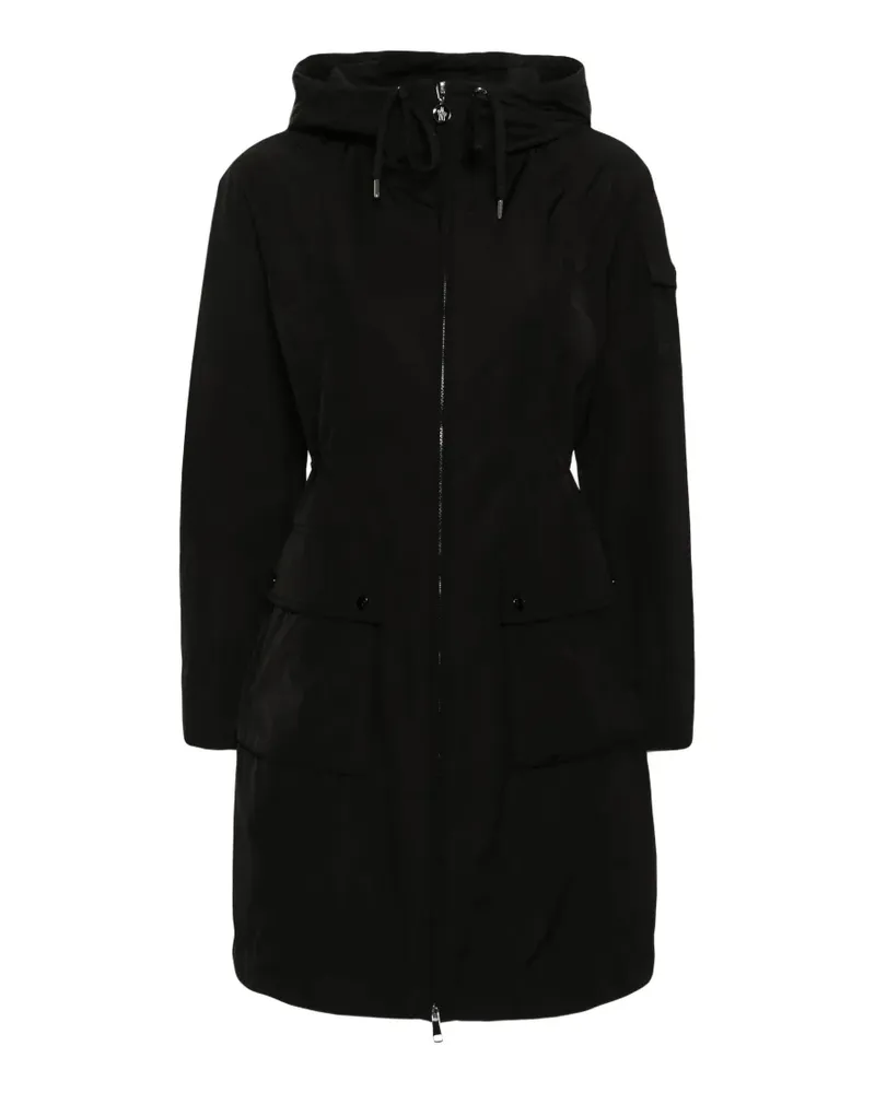 Moncler hooded drawstring coat - Schwarz Schwarz