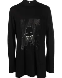 DRKSHDW by Rick Owens Langarmshirt mit grafischem Print Schwarz