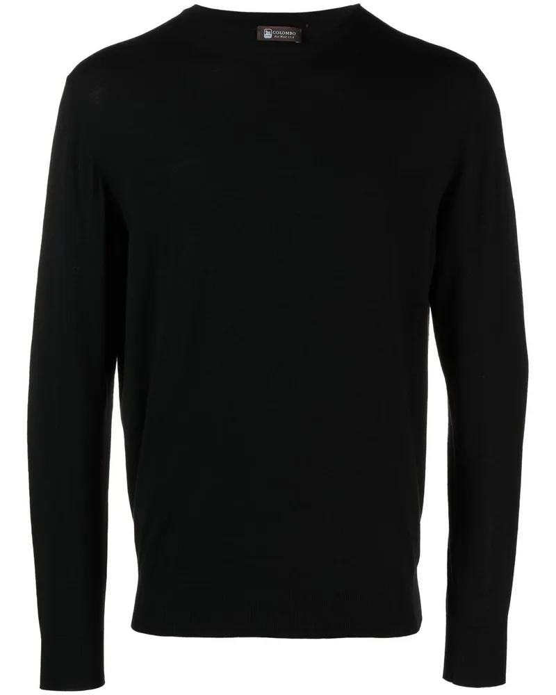 Colombo Pullover mit rundem Ausschnitt - Schwarz Schwarz