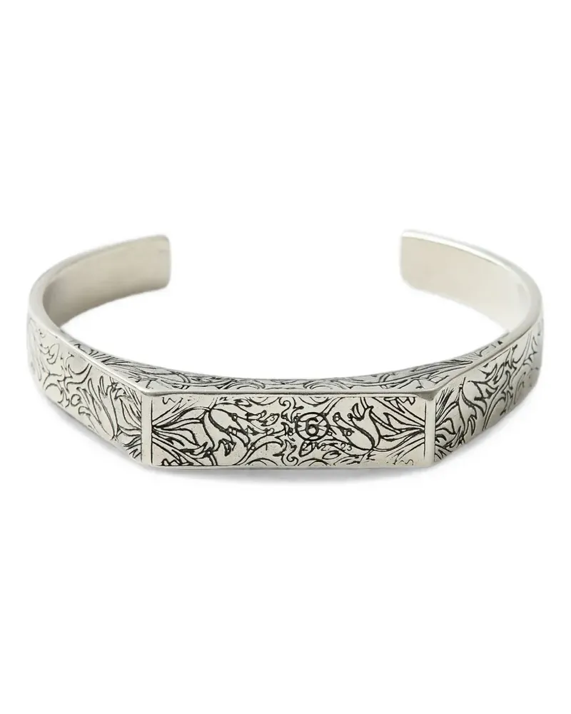 Maison Margiela erored floral-motif bracelet - Silber Silber