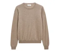 Kaschmirpullover mit Rundhalsausschnitt - Nude