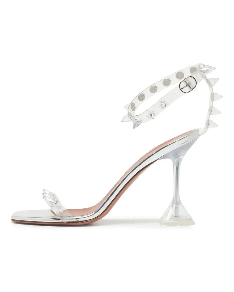 Amina Muaddi Julia Sandalen mit Kristallen - Silber Silber