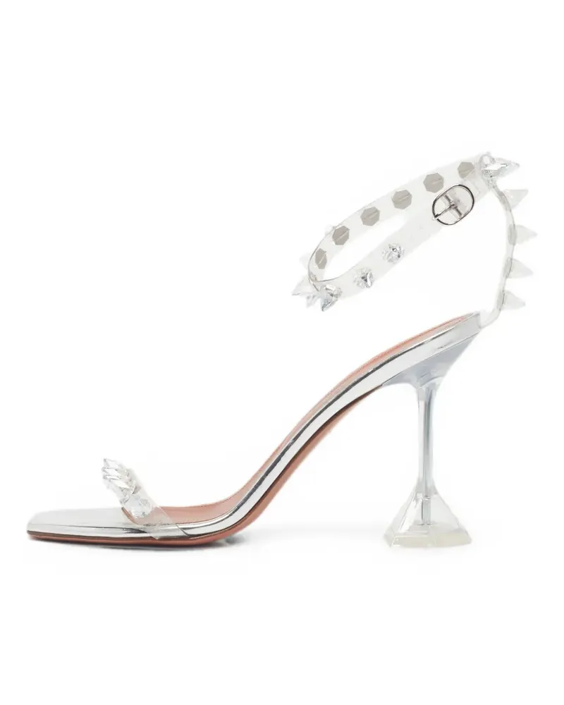 Amina Muaddi Julia crystal-embellished heeled sandals - Silber Silber