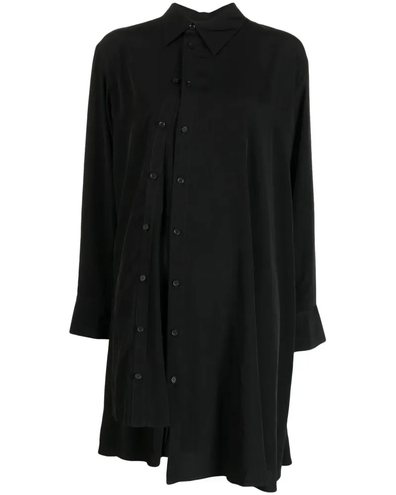 Yohji Yamamoto Hemd mit Deko-Knöpfen - Schwarz Schwarz
