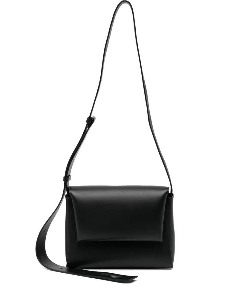 Jil Sander Schultertasche in Kuvert-Form - Schwarz Schwarz
