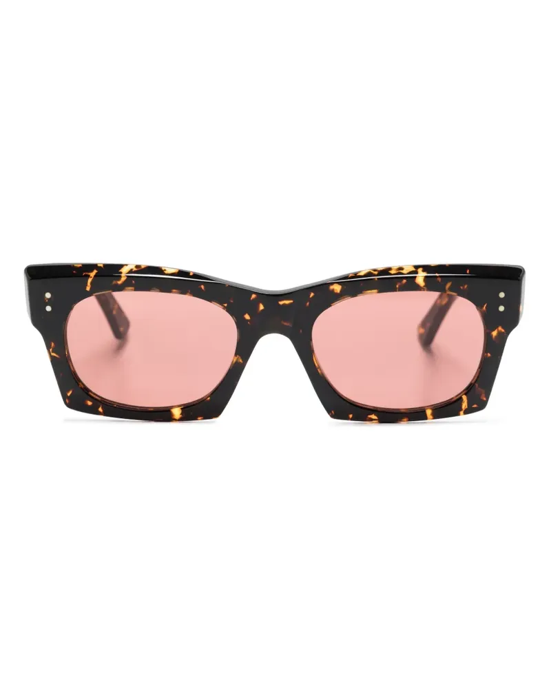 Marni Eckige Sonnenbrille in Schildpattoptik - Braun Braun