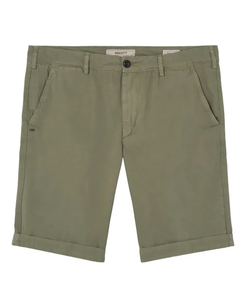 40Weft Bermudas mit umgeschlagenem Saum - Grün Grün