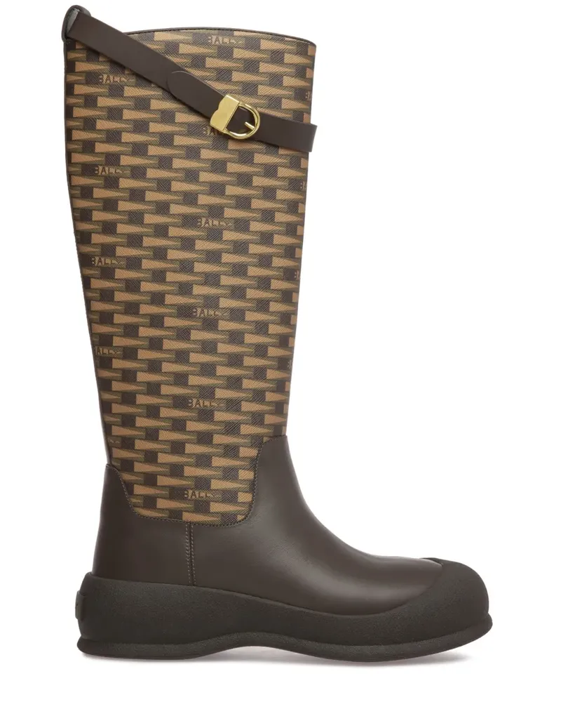 Bally Clyve Stiefel mit grafischem Print - Braun Braun