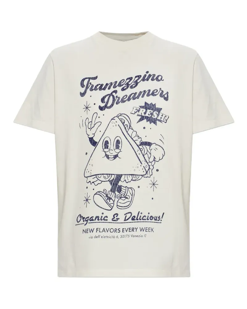 Golden Goose T-Shirt mit grafischem Print - Nude Nude