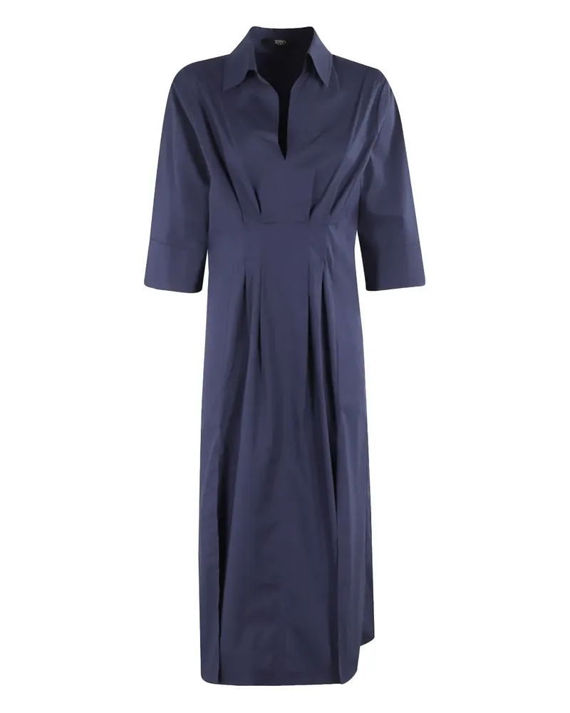 Seventy Kleid aus Baumwollstretch - Blau Blau