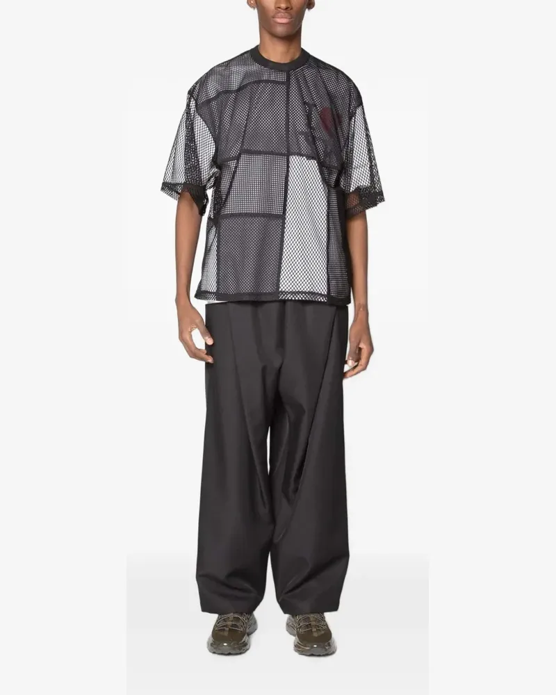 Yoshio Kubo T-Shirt aus Mesh - Blau Blau