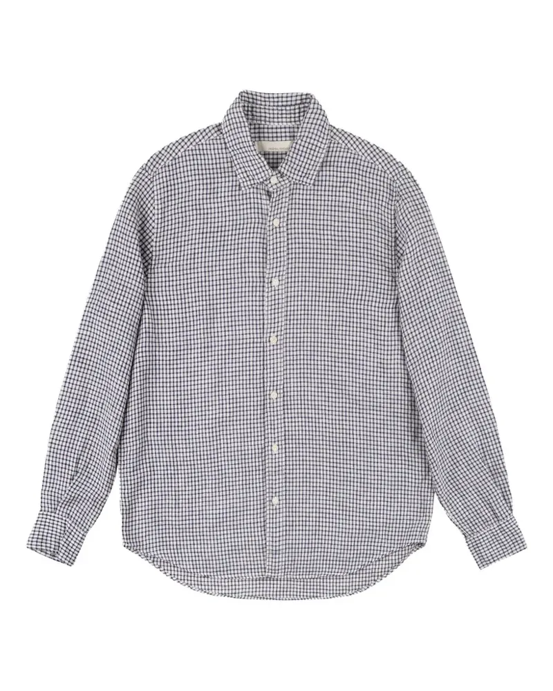 Original Vintage Style Hemd mit Karomuster - Weiß Weiß