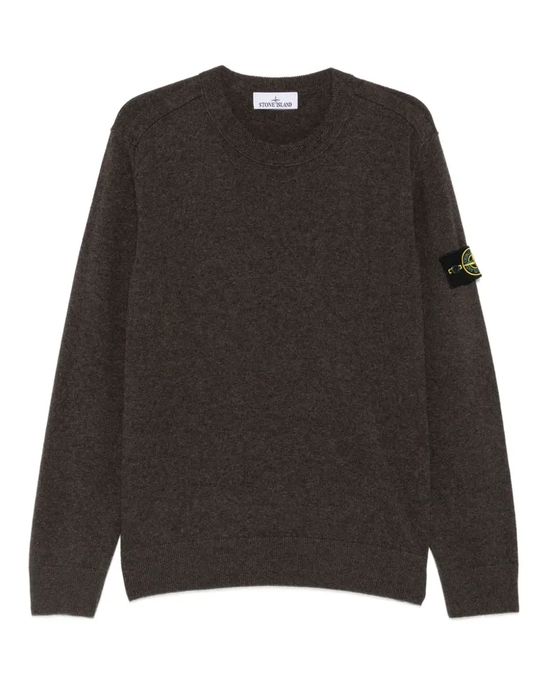 Stone Island Pullover mit Logo-Patch - Braun Braun