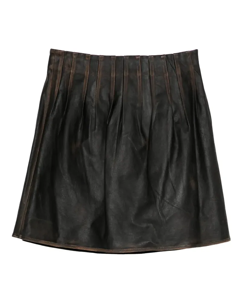 SHUSHU/TONG leather mini skirt - Braun Braun