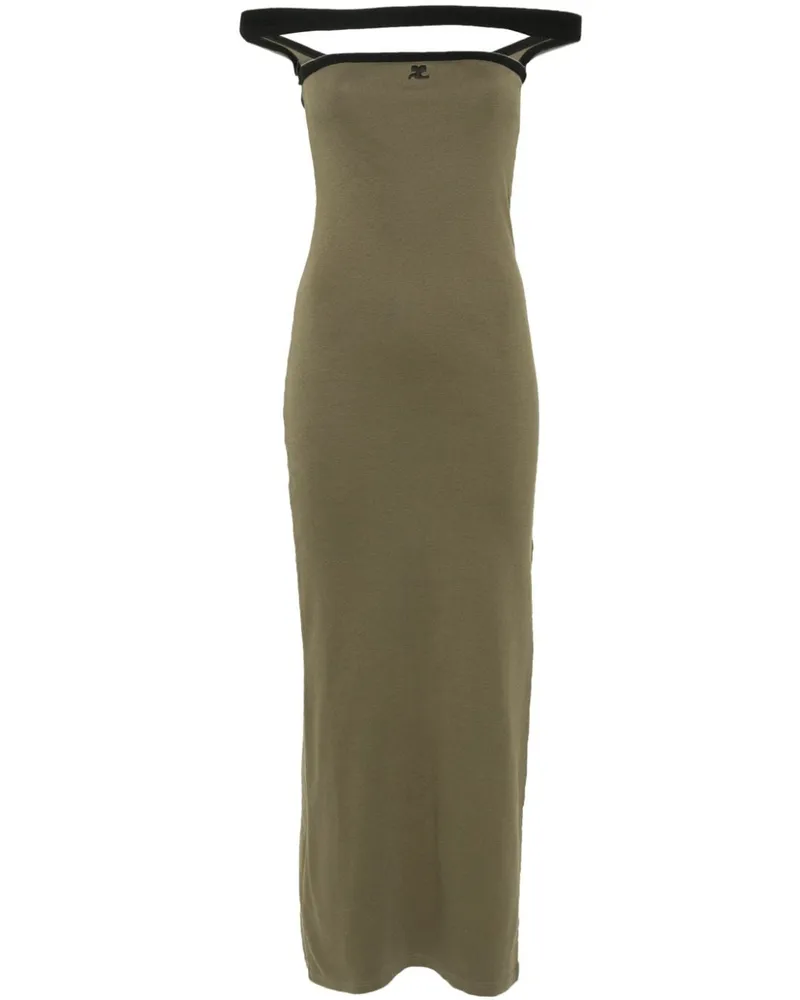 Courrèges Contrast Hyperbole Kleid - Grün Grün