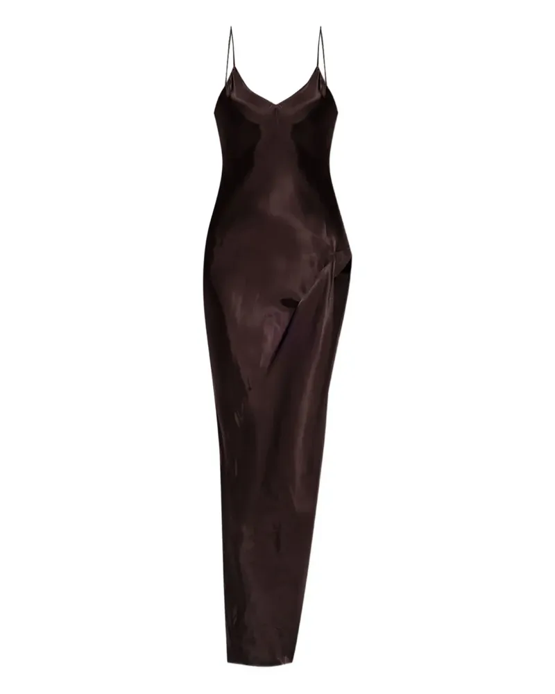 VETEMENTS Maxikleid mit seitlichem Schlitz - Braun Braun