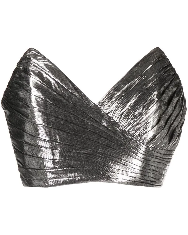 Retrofête Sophia Cropped-Top - Silber Silber