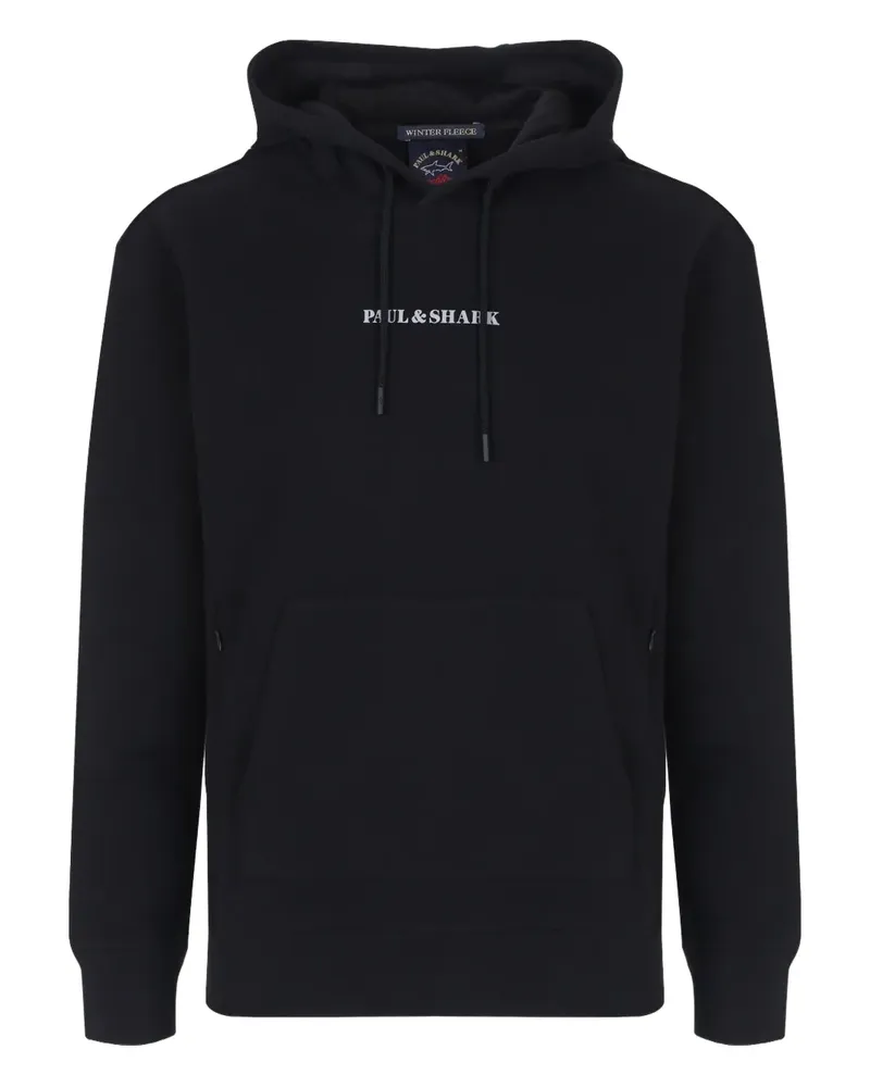 Paul & Shark Hoodie mit Logo-Print - Schwarz Schwarz