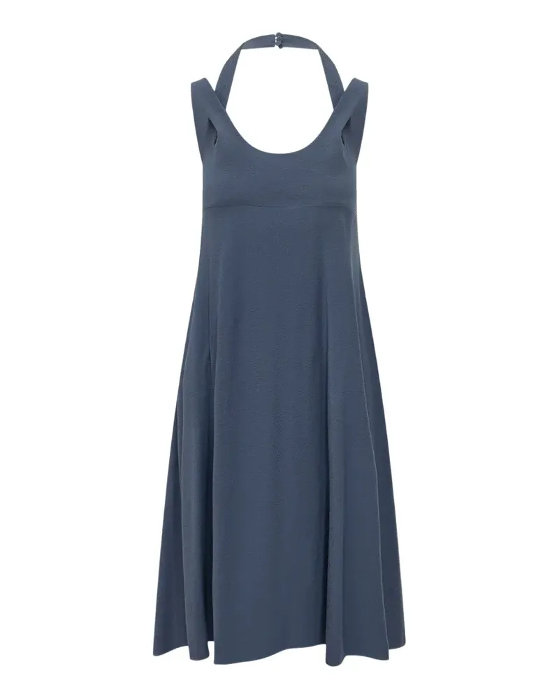 Emporio Armani Neckholder-Kleid in A-Linie - Blau Blau