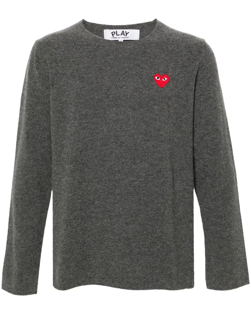 Comme des Garçons Pullover mit Herz-Patch - Grau Grau
