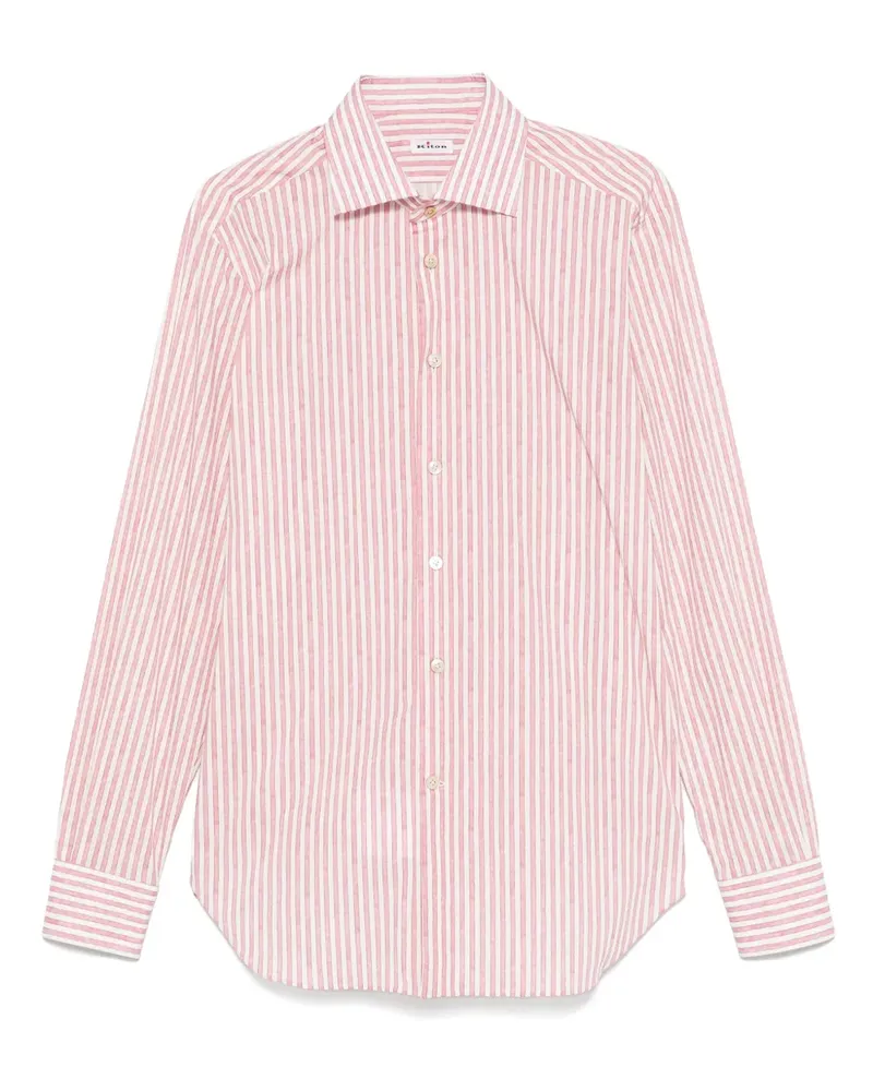 Kiton Gestreiftes Hemd - 03 PINK 03