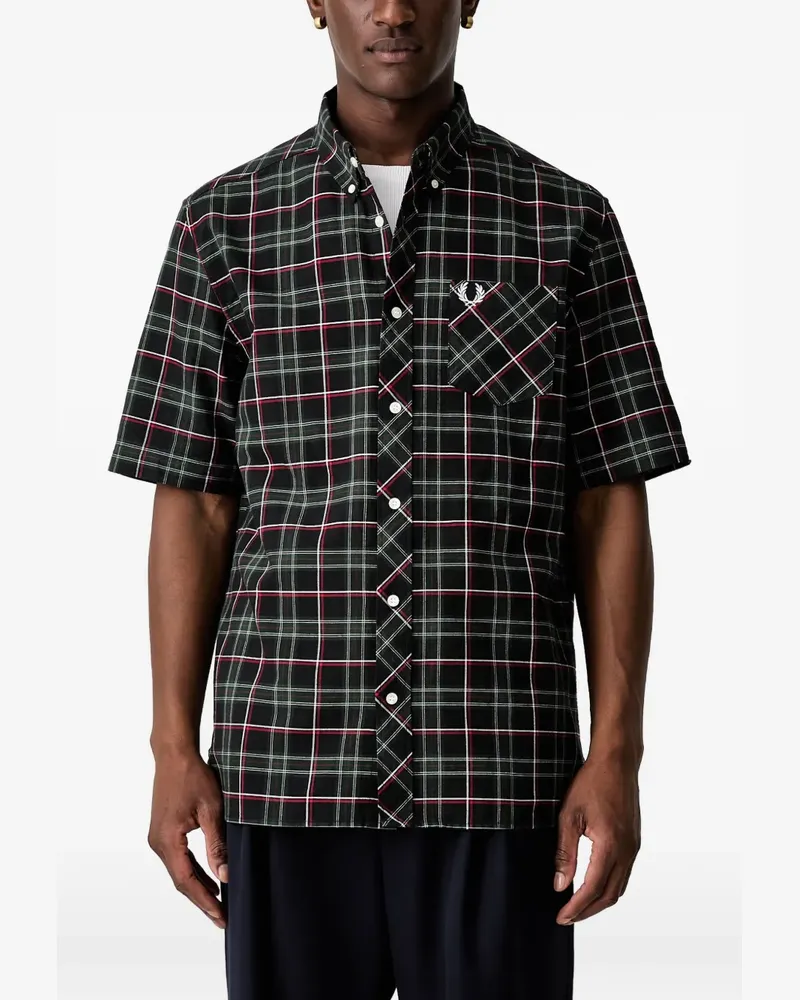Fred Perry tartan-check button-down shirt - Blau Blau
