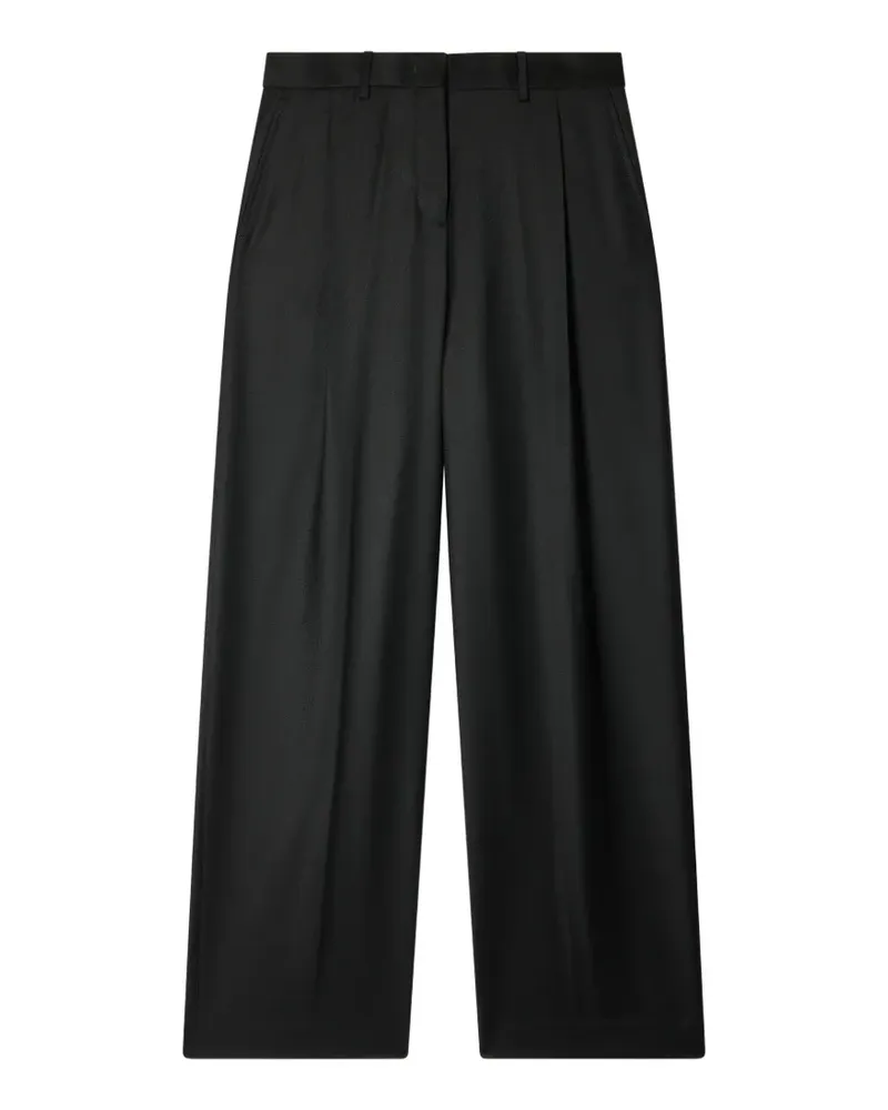 Paul Smith black wool-cashmere wide-leg trousers - Schwarz Schwarz