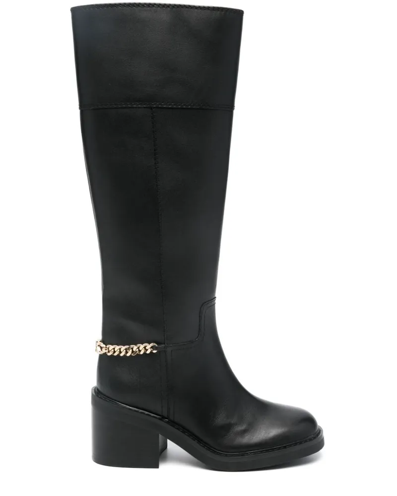 Michael Kors Klassische Cowboystiefel 70mm - Schwarz Schwarz