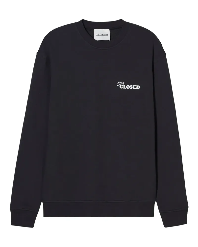 Closed Sweatshirt mit Logo-Print - Schwarz Schwarz