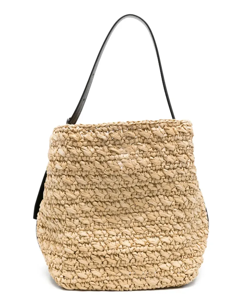 Totême medium buckle-strap tote bag - Nude Nude