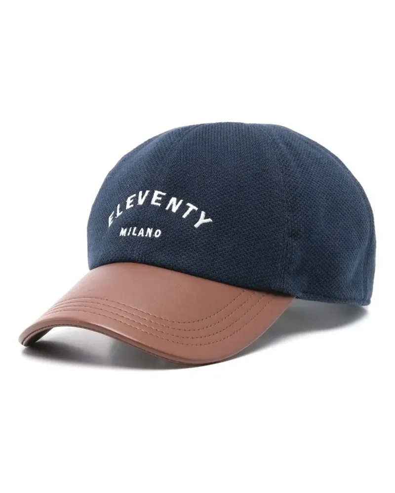 Eleventy Baseballkappe mit Logo-Stickerei - Blau Blau