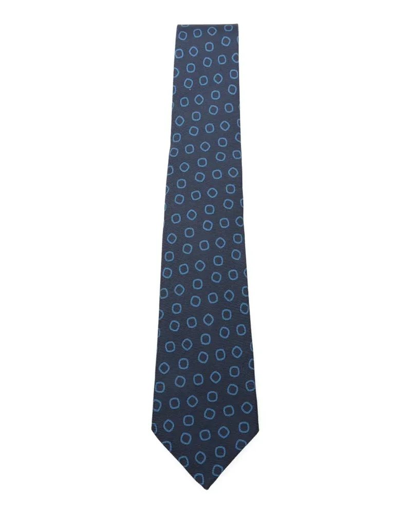 Kiton Krawatte mit geometrischem Print - Blau Blau