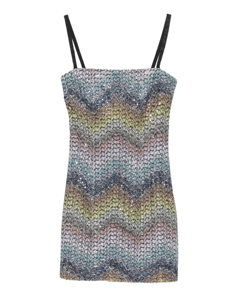 Missoni Minikleid mit Zickzackmuster - Blau Blau