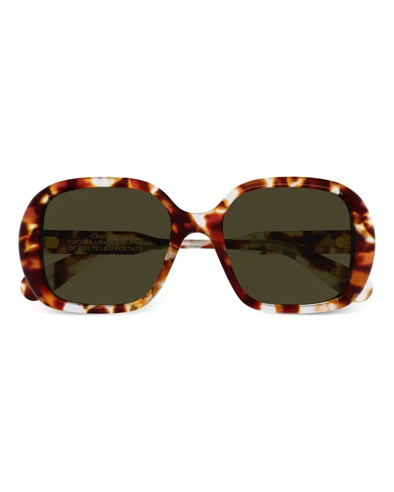 Chloé Sonnenbrille mit rundem Gestell - Braun Braun