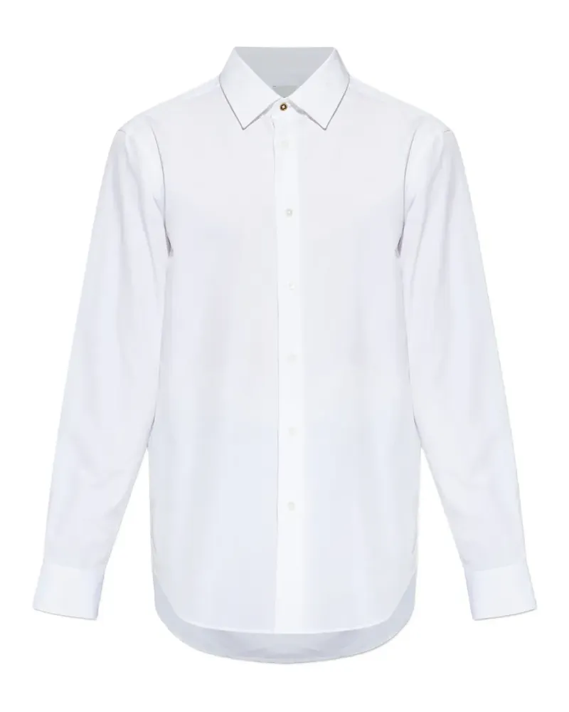 Paul Smith T-Shirt mit gestreiften Bündchen - Weiß Weiß
