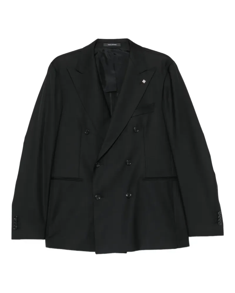 Tagliatore double-breasted peak-lapel suit - Schwarz Schwarz