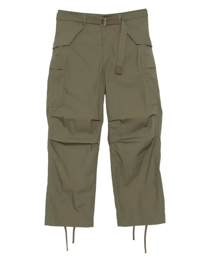 Sacai Cargohose mit Gürtel - Grün Grün
