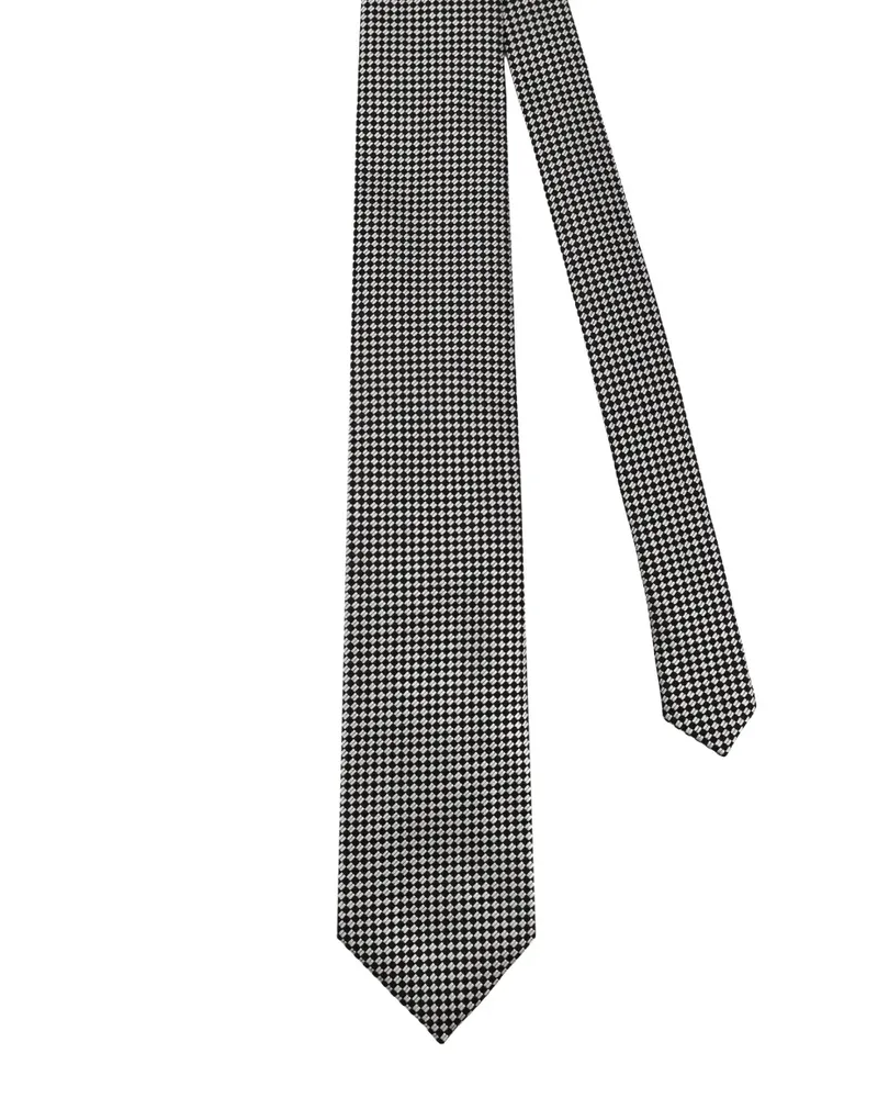Tom Ford Gemusterte Krawatte - Silber Silber