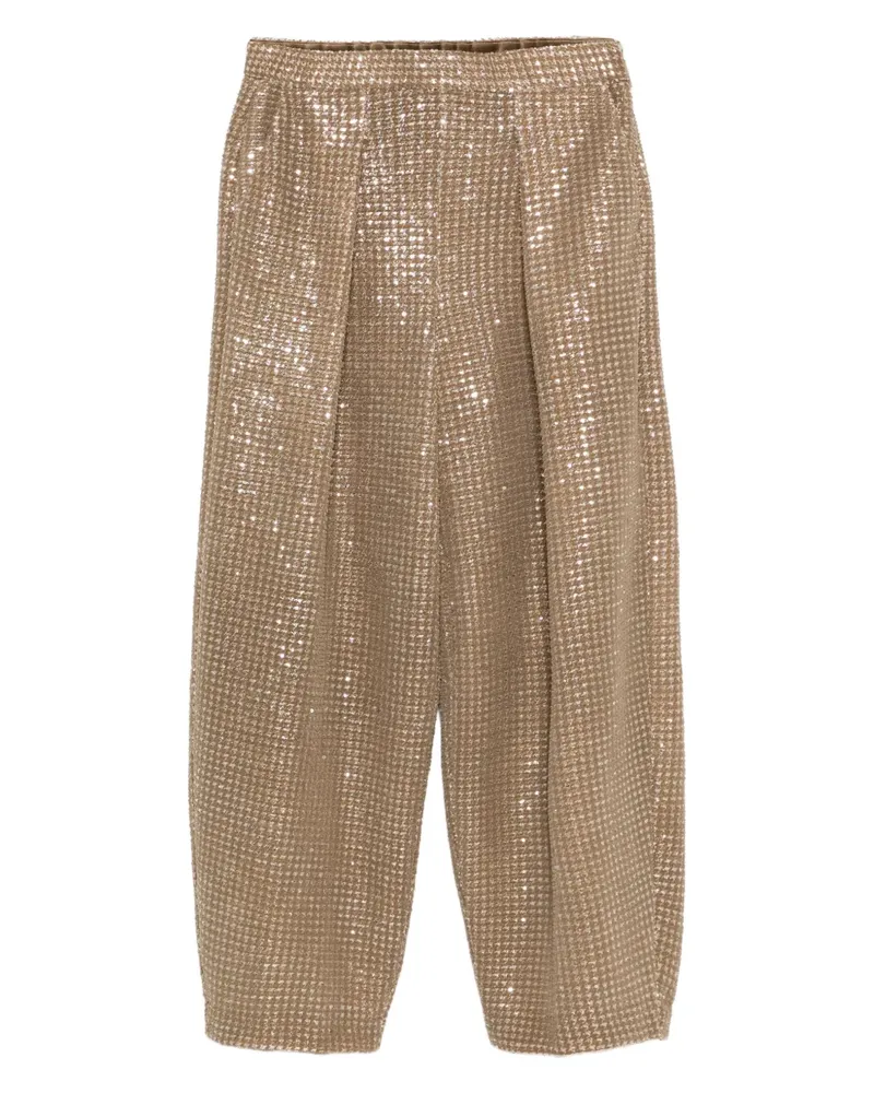 Giorgio Armani sequin-embellished pants - Gold Gold