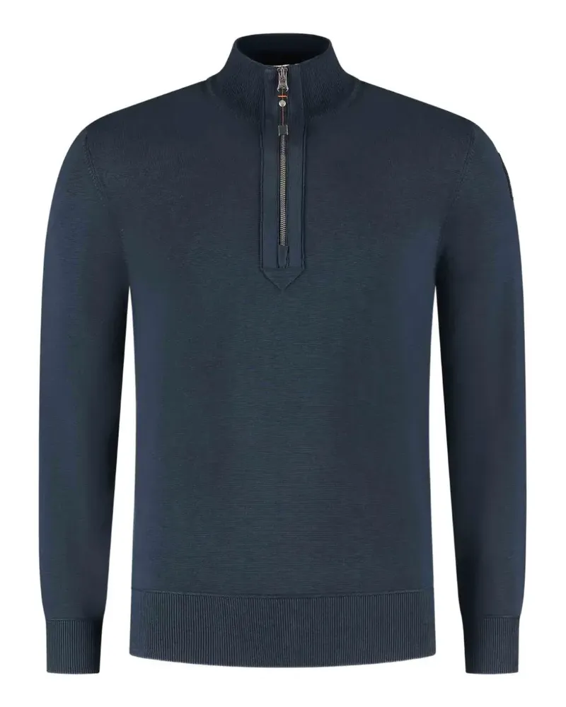 Parajumpers Basic Scoe Pullover mit Viertelreißverschluss - Blau Blau