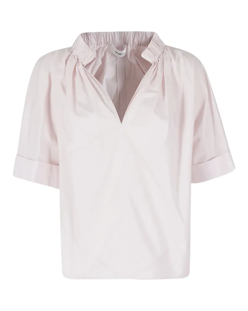 MEIMEIJ elasticated-neck cuffed-sleeve blouse - Rosa Rosa