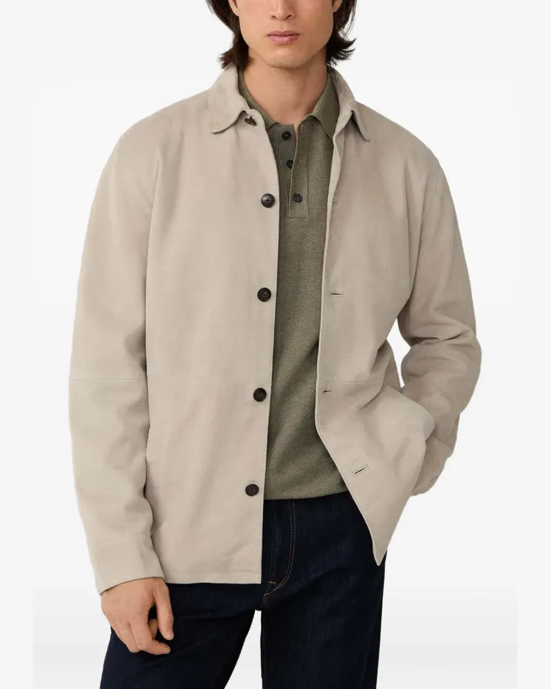 Hackett Hemdjacke aus Wildleder - Nude Nude