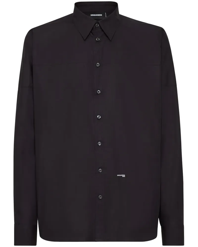 Dsquared2 Hemd mit tiefen Schultern - Schwarz Schwarz