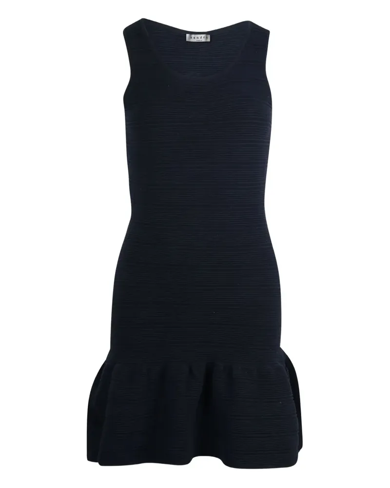 Sandro Ausgestelltes Kleid mit U-Ausschnitt - Blau Blau