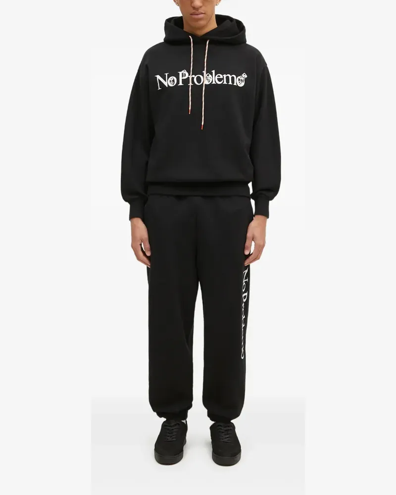 Aries No Problem Hoodie mit Kordelzug - Schwarz Schwarz