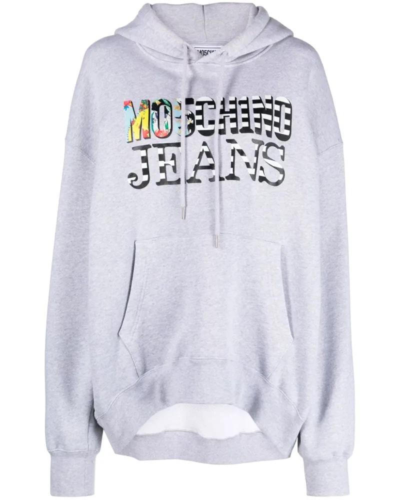 Moschino Hoodie mit Logo-Print - Grau Grau