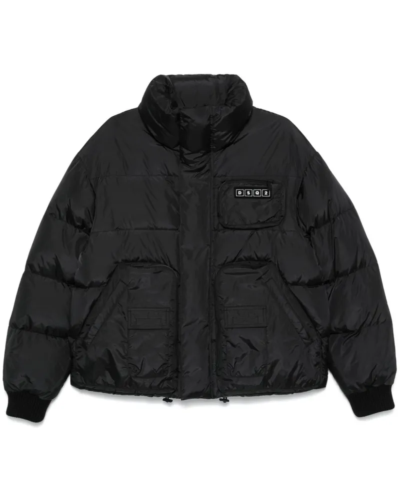 Dsquared2 Steppjacke mit Logo-Applikation - Schwarz Schwarz